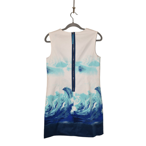 CYNTHIA STEFFE‎ $228 Sleeveless Courtney Wave Printed Shift Dress Size 6 - Picture 4 of 6